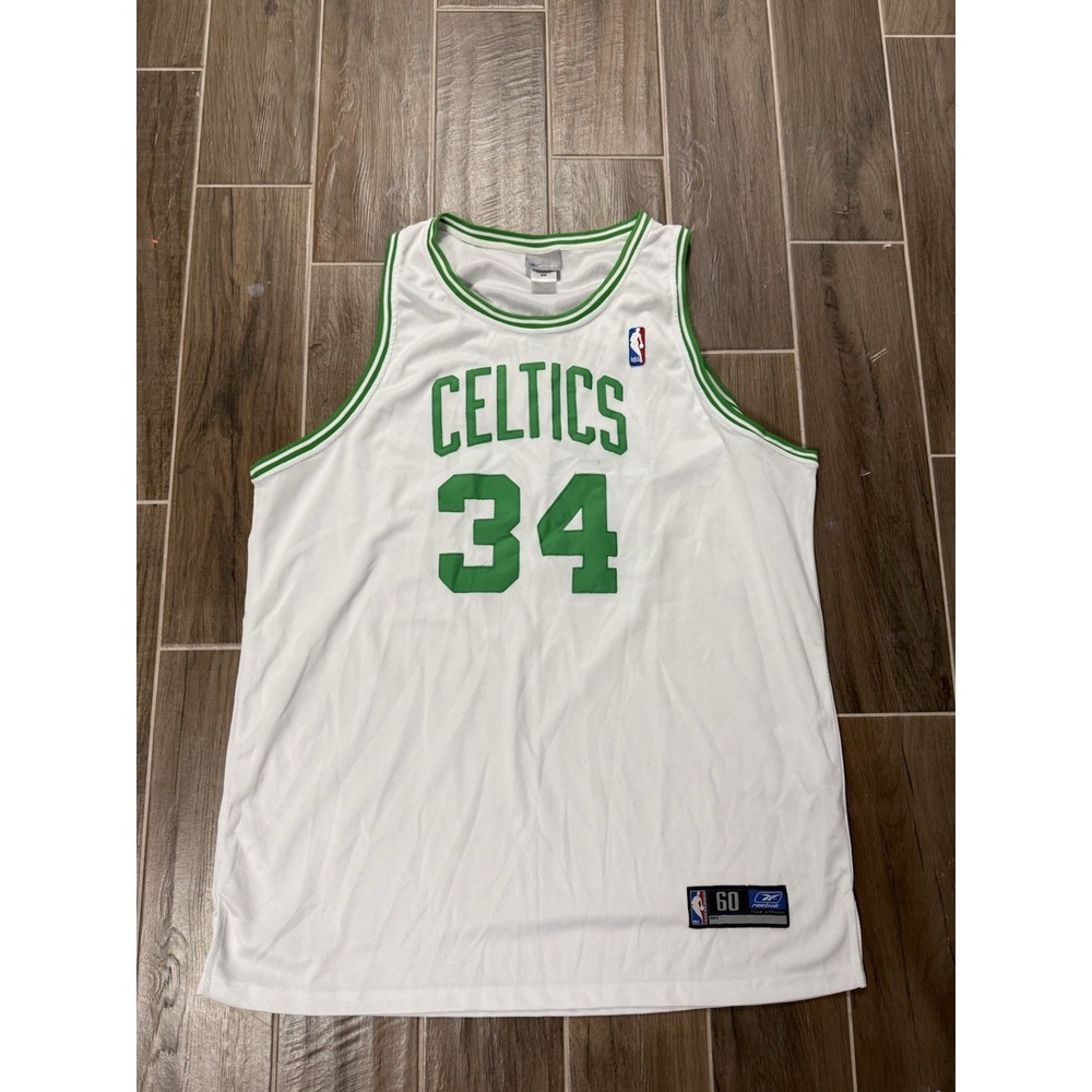 Vintage Paul Pierce Boston Celtics Jersey Men 60 White Reebok Authentics